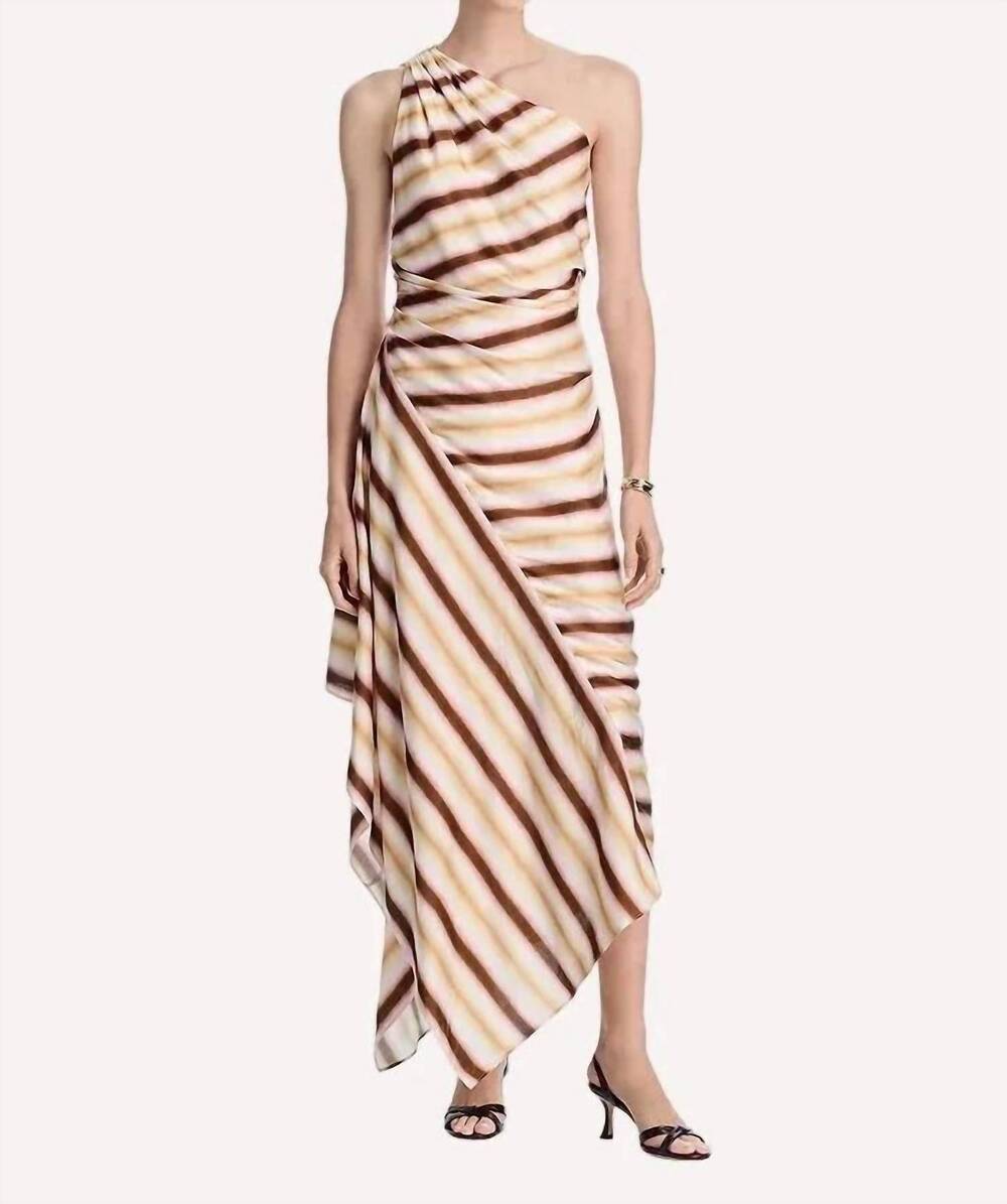 NEW A.L.C. lyn dress in peach blossom/ milk chocolate